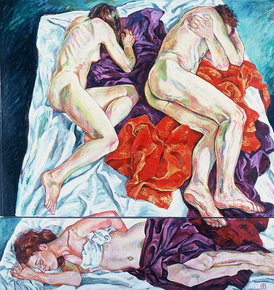 <em>The Rising</em>, 1989, Oil/Canvas, 42 x 48"