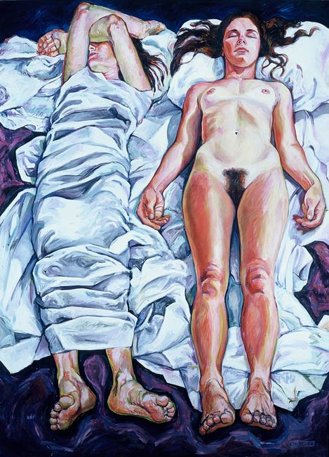 <em>Bedfellow</em>, 1988, Oil/Canvas, 72 x 56"
